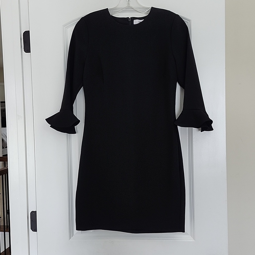 NWOT REAL REAL LIKELY BLACK BELLE SLEEVE BEDFORD MINIDRESS 6 - Picture 9 of 13